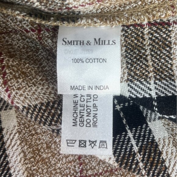 Smith & Mills Plaid Flannel Shirt Mens Small Brown New WOT - Picture 6 of 7